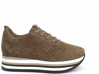 Softwaves Womens Cassia Bling Tie Platform Sneaker In Acero/bronze