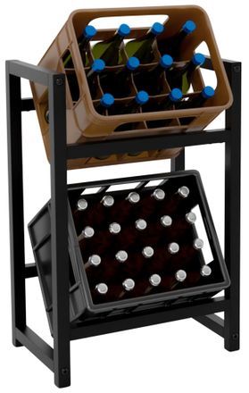 Clp Clp - Estanter&iacute;a Para Cajas De Bebidas Stack Negro 75x47x31 Cm
