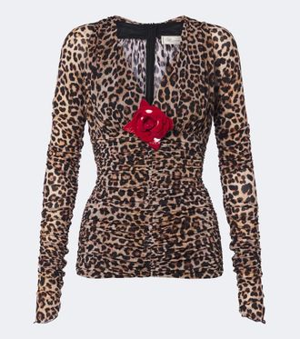 Blumarine Top de jersey estampado