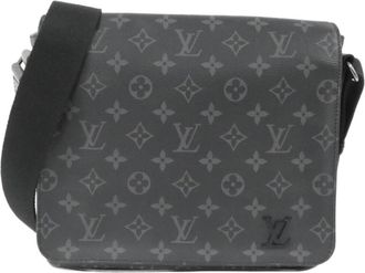 Louis Vuitton Black Coated Canvas Shoulder Bag (Pre-Owned)