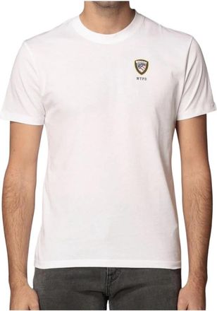 Blauer Wit Nypd Logo T-shirt met korte mouwen - Heren - T-shirts - Wit - M - Katoen - Tops