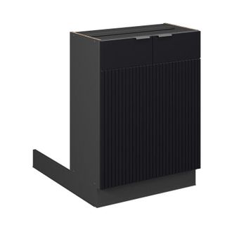 Vicco Isla De Cocina Fame-line, Rayas Negras, 60 Cm Sin Encimera, Vicco