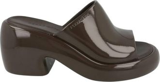 Ferragamo Womens Deva Rubber Platform Sandals In Dark Brown