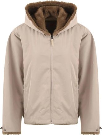 Lou Andr&eacute;a Parka de Nylon Reversible de Pelo Sint&eacute;tico - Jackets - Mujer - Beige - XS