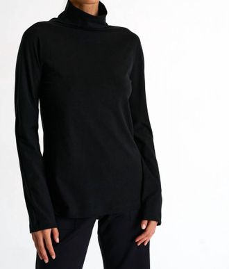 Shan Classic Turtleneck Top In Caviar
