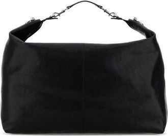 Gucci Black Leather Shopping Bag Blackvrv Borse A Mano