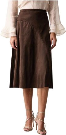 Guess Falda midi Jennie - Skirts - Mujer - Marr&oacute;n - XL