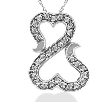 Pompeii3 1/4ct Amore Diamond Heart Pendant 10K White Gold