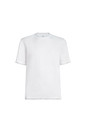 Brunello Cucinelli T-shirt with faux-layering in White at Nordstrom, Size Xxx-Large Eu