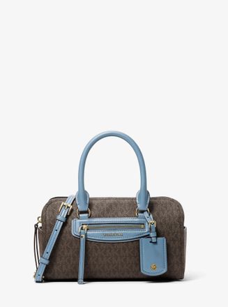 Michael Kors Jet Set Travel Extra-Small Signature Logo Duffel Crossbody Bag