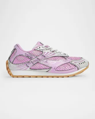 Bottega Veneta Women & apos;s Orbit Metallic Net Runner Sneakers