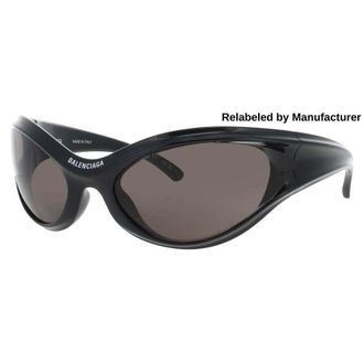 Balenciaga Unisex Black Rectangular Sunglasses BB0317S001R