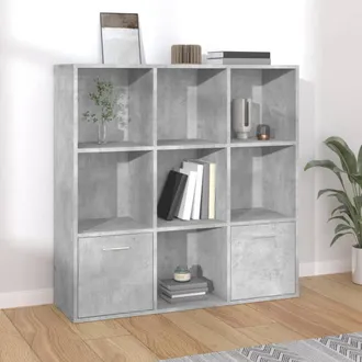 vidaXL Libreria Grigio Cemento 98x30x98 Cm In Legno Multistrato - Vidaxl
