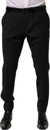 Dolce & Gabbana Black Wool Formal Dress Men Trouser Mens Pants