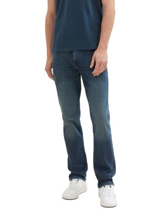 Tom Tailor Straight-Jeans TOM TAILOR MARVIN, Herren, Gr. 30, L&auml;nge 32, blau (schwarz stone wash denim), Denim/Jeans, Obermaterial: 98% Baumwolle, 2% Elasthan, un