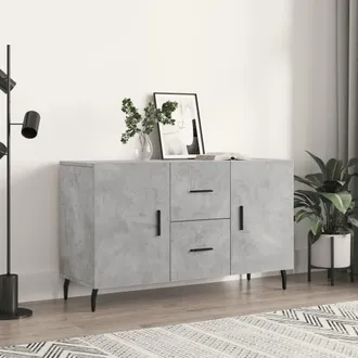 vidaXL Aparador De Madera De Ingenier&iacute;a Gris Hormig&oacute;n 100x36x60 Cm Vidaxl