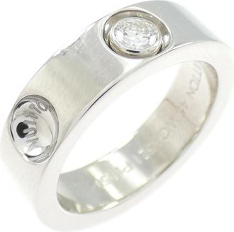 Louis Vuitton Platinum Platinum 950 Band Ring (Pre-Owned)