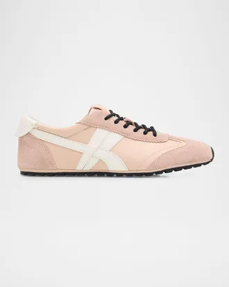 Tory Burch Hank Field Leather & Suede Low-Top Sneakers