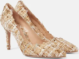 Gianvito Rossi Pointy bouclé pumps