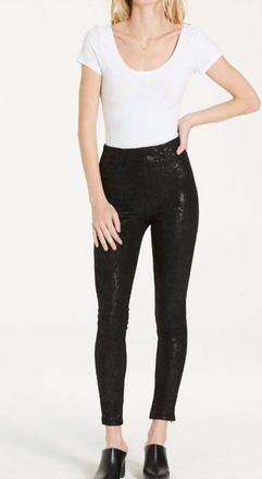 Dear John Denim Nina High Rise Animal Print Leggings In Black