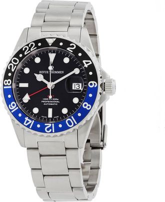Revue Thommen Diver Black Dial Batman Bezel Mens Watch 17572.2133