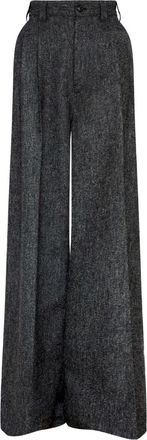 Maison Margiela Pantaloni con pieghe frontali - Grigio