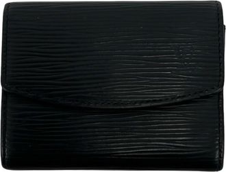 Louis Vuitton Black Leather Coin Purse/Coin Case (Pre-Owned)
