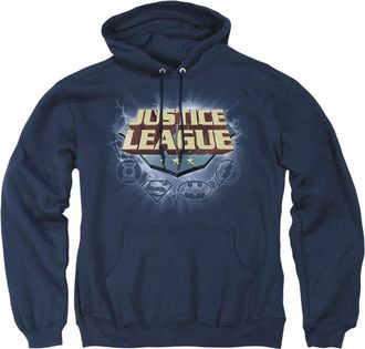 Gildan Justice League of America Storm Logo Adult Pull Over Hoodie / Hooded Sweatshirt