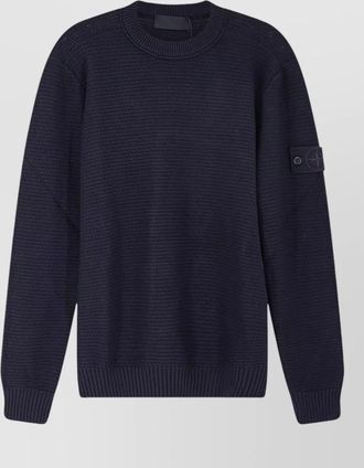 Stone Island cashmere-blend knitted crew-neck long-sleeve jumper