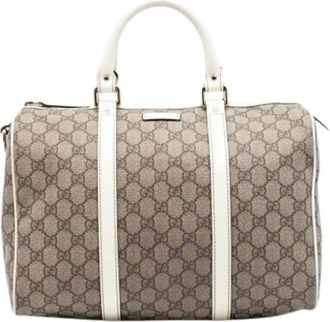 Gucci Pre-owned Handbags, female, Beige, Size: ONE SIZE Pre-owned Boston Bag