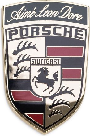 Aim&eacute; Leon Dore Gold Porsche Grille Badge