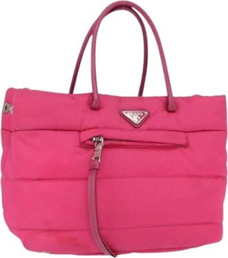 Prada Pre-owned Vintage Tote Bag - Dames - Vintage Shopper - Roze - ONE Size - Nylon - Vintage