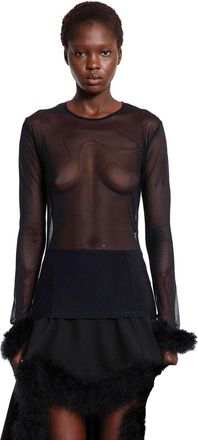MUGLER Marabou Top in Mesh