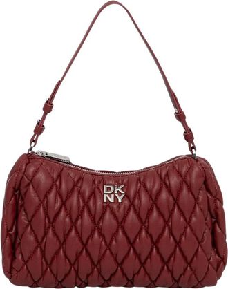 DKNY Remy Schoudertas - Dames - Schoudertassen - Rood - ONE Size - Leer - Tassen
