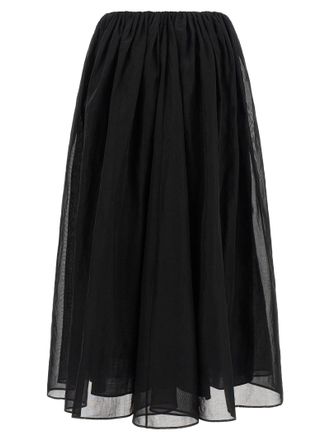 Brunello Cucinelli Cotton Organza Skirt - Black