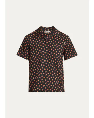 J.W.Anderson Strawberry-Print Cotton Camp Shirt