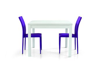 Konte Design Mesa blanca extensible tipo libro 90&times;90 cm - 180&times;90 cm