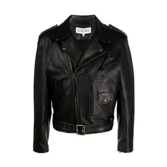 Loewe Leather Jacket - male - Loewe - Leather Jackets - Black - M - Jackets