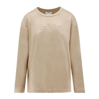 Max Mara Berma Sweatshirt - Dames - Sweatshirts - Beige - L - Katoen - Hoodies & sweatvesten