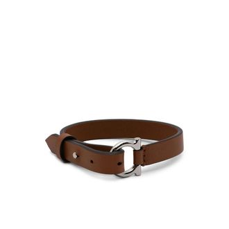 Ferragamo Bracelets, male, Brown, Size: ONE SIZE Gancini Bracelet
