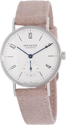NOMOS Glash&uuml;tte Tangente 33 Galvanized White Dial Velour Leather Ladies Watch 122