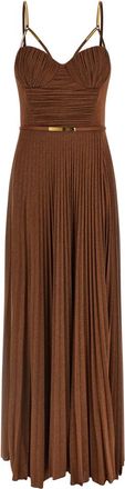 Elisabetta Franchi Brown Red Carpet dress