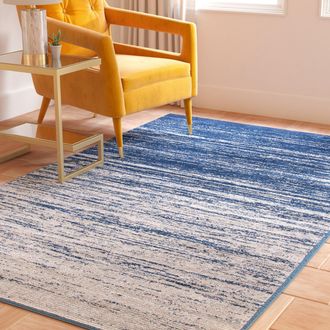 Safavieh Adirondack Machine Made Area Rug, Navy / Grey Contemporary Style Easy Care