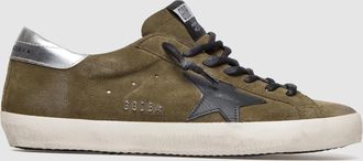 Golden Goose Baskets Homme Super-Star Suede Dark Green Black Silver