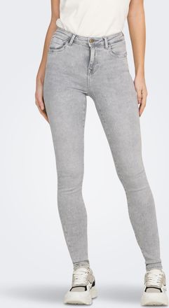 Only Skinny-fit-Jeans ONLY ONLPOWER MID SK PUSHUP DNM REA3659 NOOS, Damen, Gr. XL, L&auml;nge 30, light grau denim, Denim/Jeans, Obermaterial: 92% Baumwolle, 6%