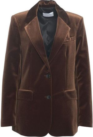 Gender Velvet Blazer With Peak Lapels