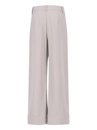 Giorgio Armani Womens Trousers Beige Silk