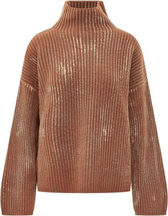 Diesel Brown Knitted Turtle Neck Sweater