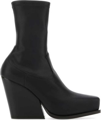 Stella McCartney Cowboy Enkellaarsjes - Dames - Cowboylaarzen - Zwart - 40 EU - Polyester - Schoenen