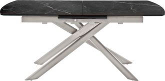 MCA Furniture Esstisch »VANINO Auszugtisch 180-230 cm marmoriert« 1 Stk. tlg. Keramik,Edelstahl,Synchronauszug,ausziehbar,8-10 Personen